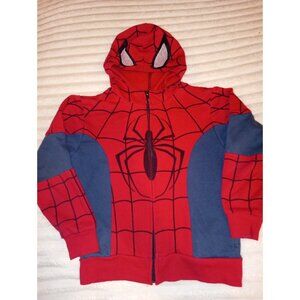 Marvel Spider-Man Face Mask Hoodie Sweater Boys Size 5/6